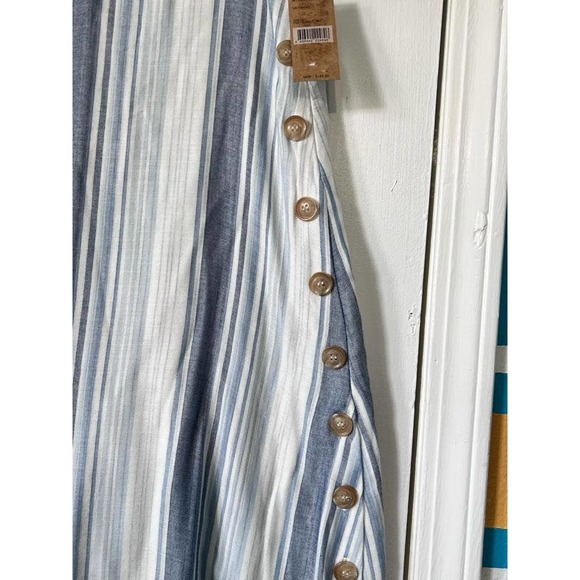 Cremieux Midi Skirt Striped with Accent Buttons, Size 4 New With Tag - Picture 2 of 7